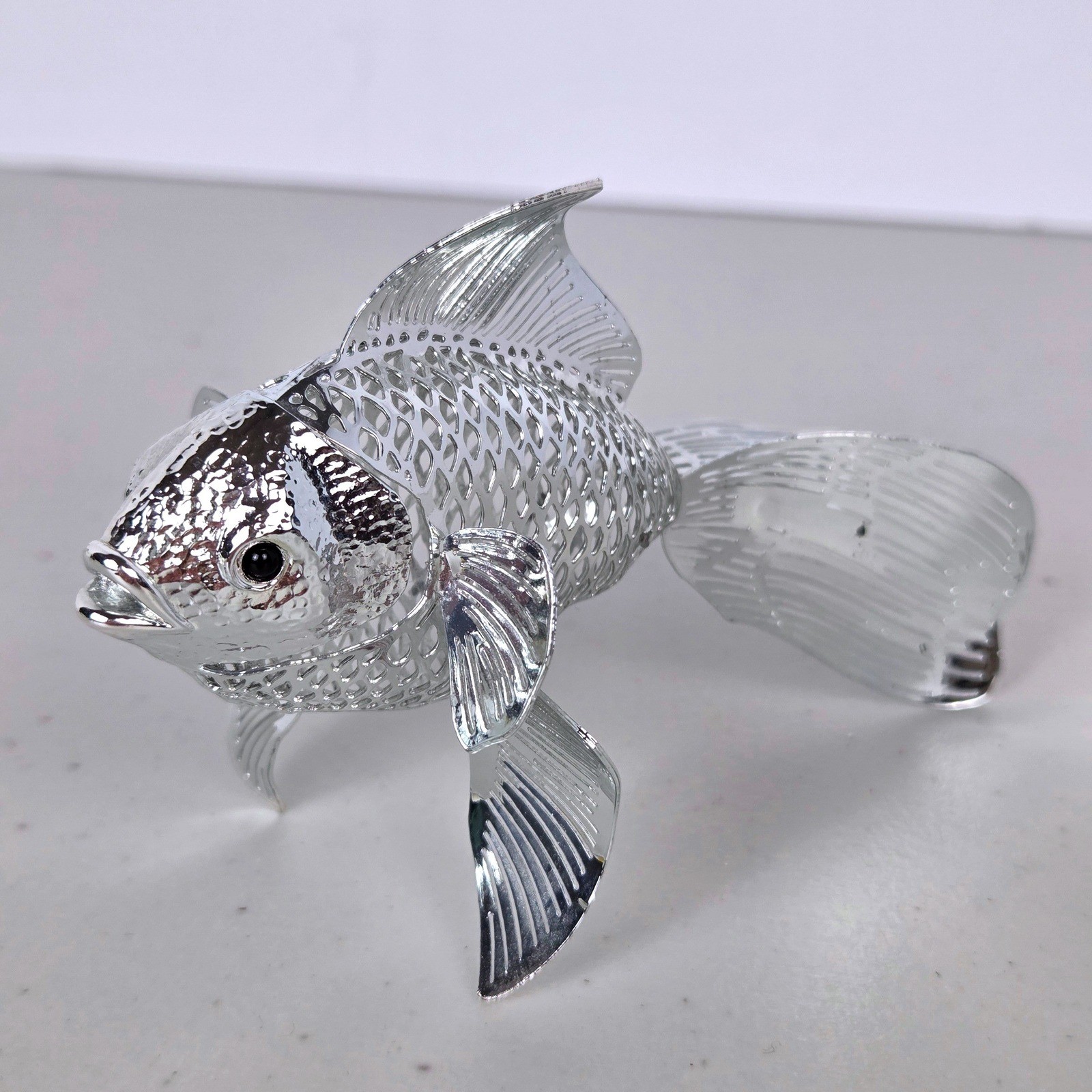 Christofle France Silver Plated Lumiere Goldfish Figurine Ornament 2.5x4\