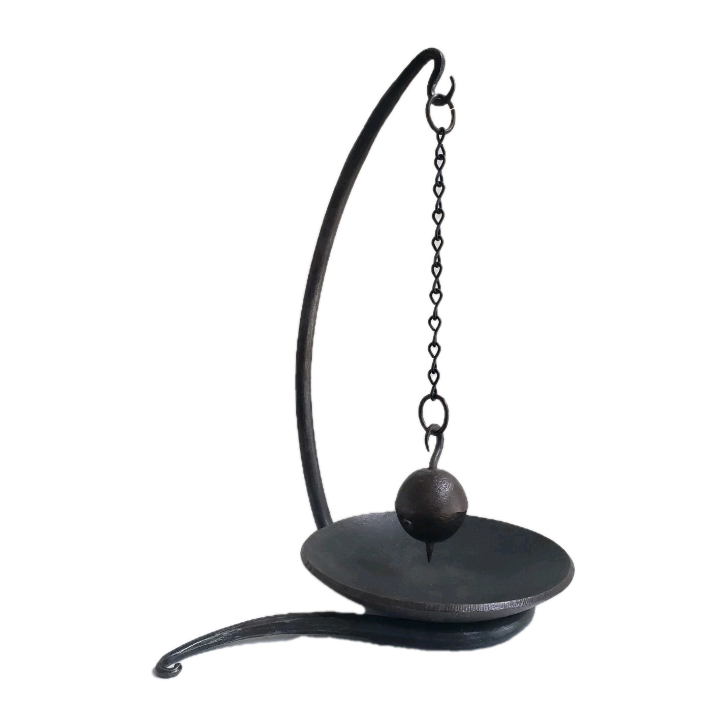 Vintage Wrought Iron Sand Pendulum Kinetic Art Sculpture Desk Toy