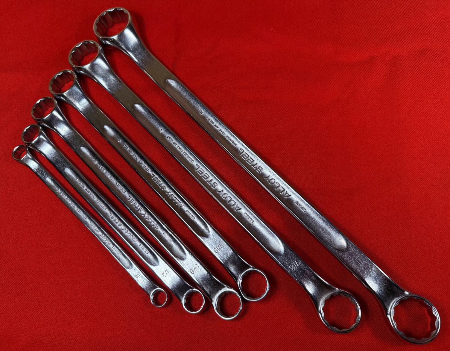 NOS 6 pc Vintage Stahlwille SAE Box End Wrench Set 23 Corona Series 3/8 - 1-1/8