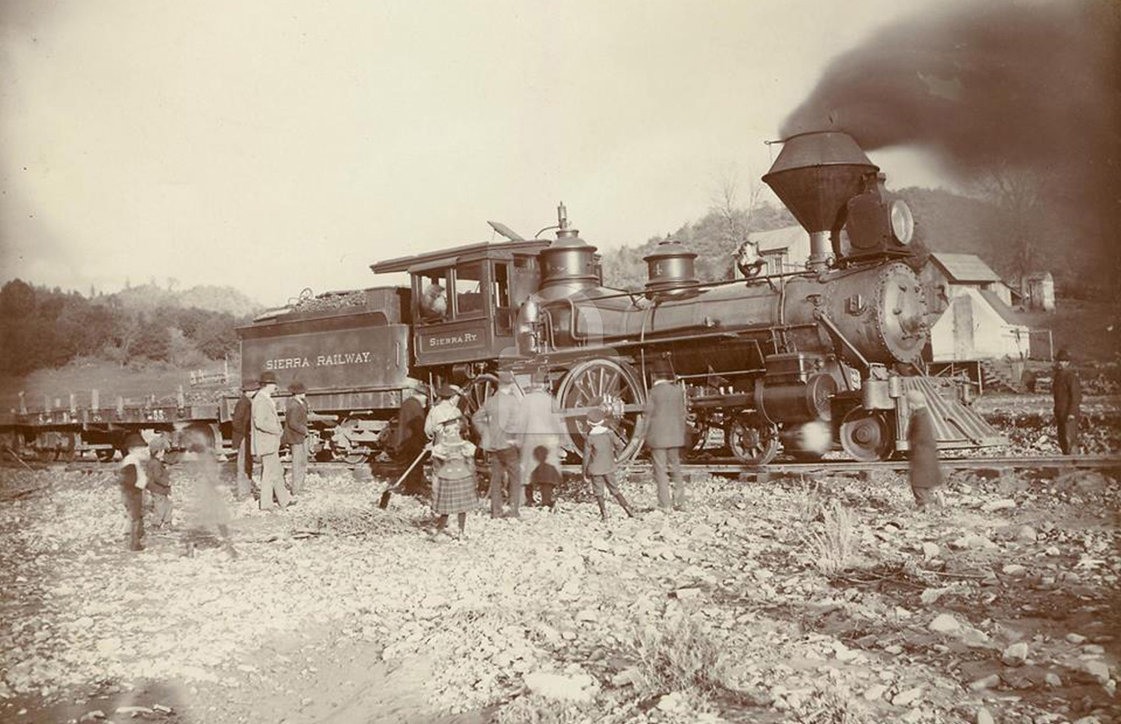 Sierra Railway 4 c.1897 RPPC Photo Postcard COPY
