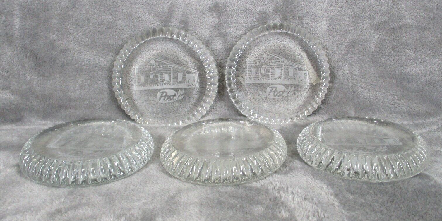 Post Cereal 100 Years Anniversary Clear Glass Paperweight 4.5