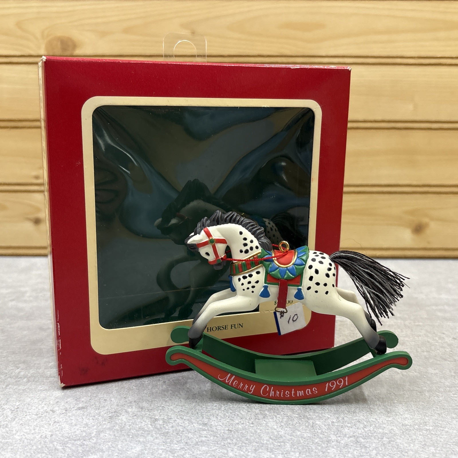 Vintage Carlton Cards Christmas Ornament Rocking Horse Fun 1991 Heirloom