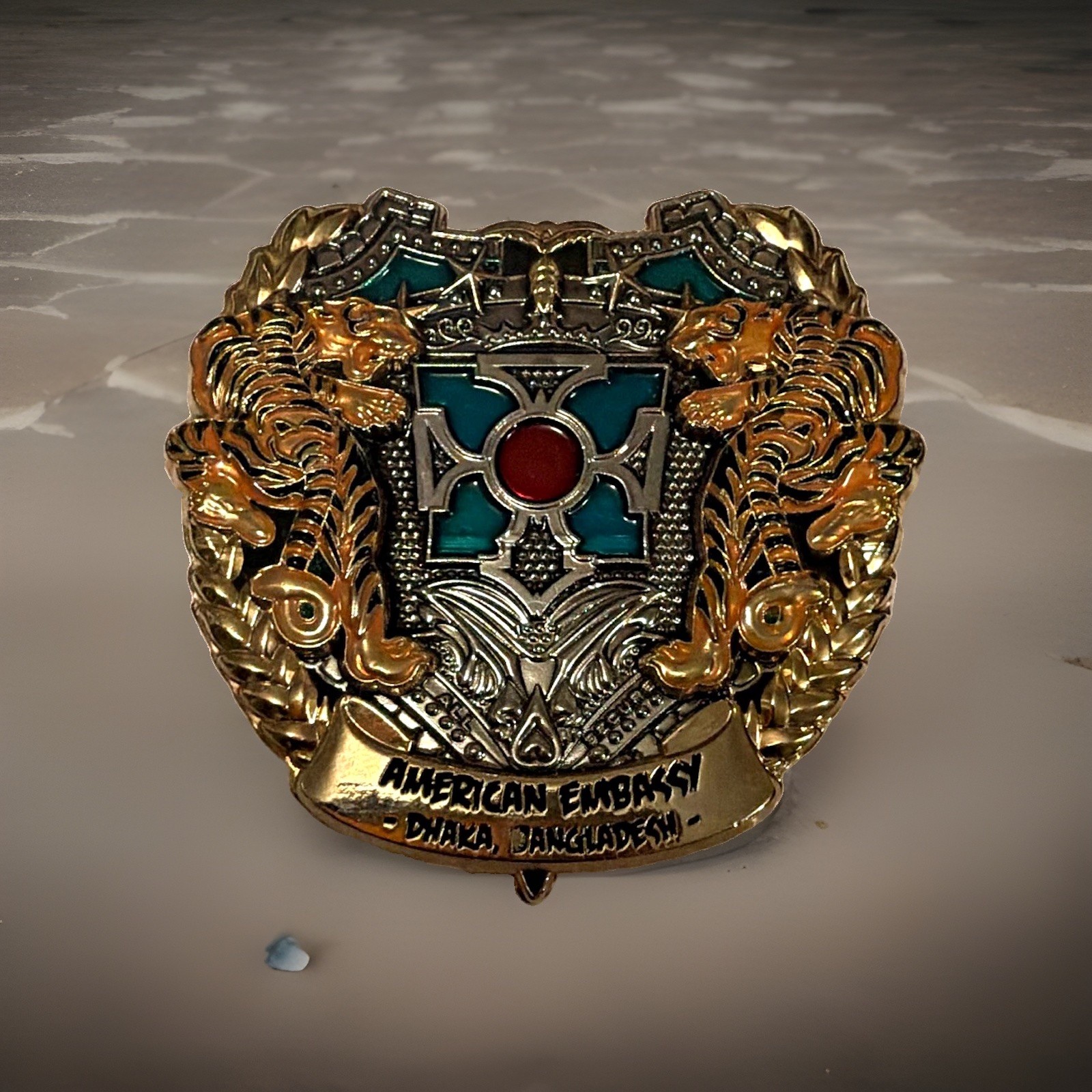 Rare Embassy Challenge Coin - Dhaka Bangladesh Marine Security Guard Detachment