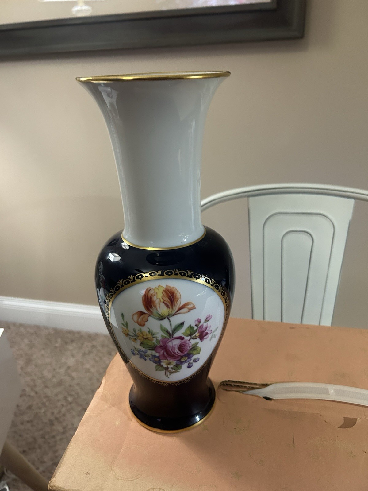Jimenau Echt Kobalt Vase Made In Germany Cobalt Blue Gold Accents Vintage Jimenau Echt Kobalt Vase Made In Germany Cobalt Blue Gold Accents Vintage