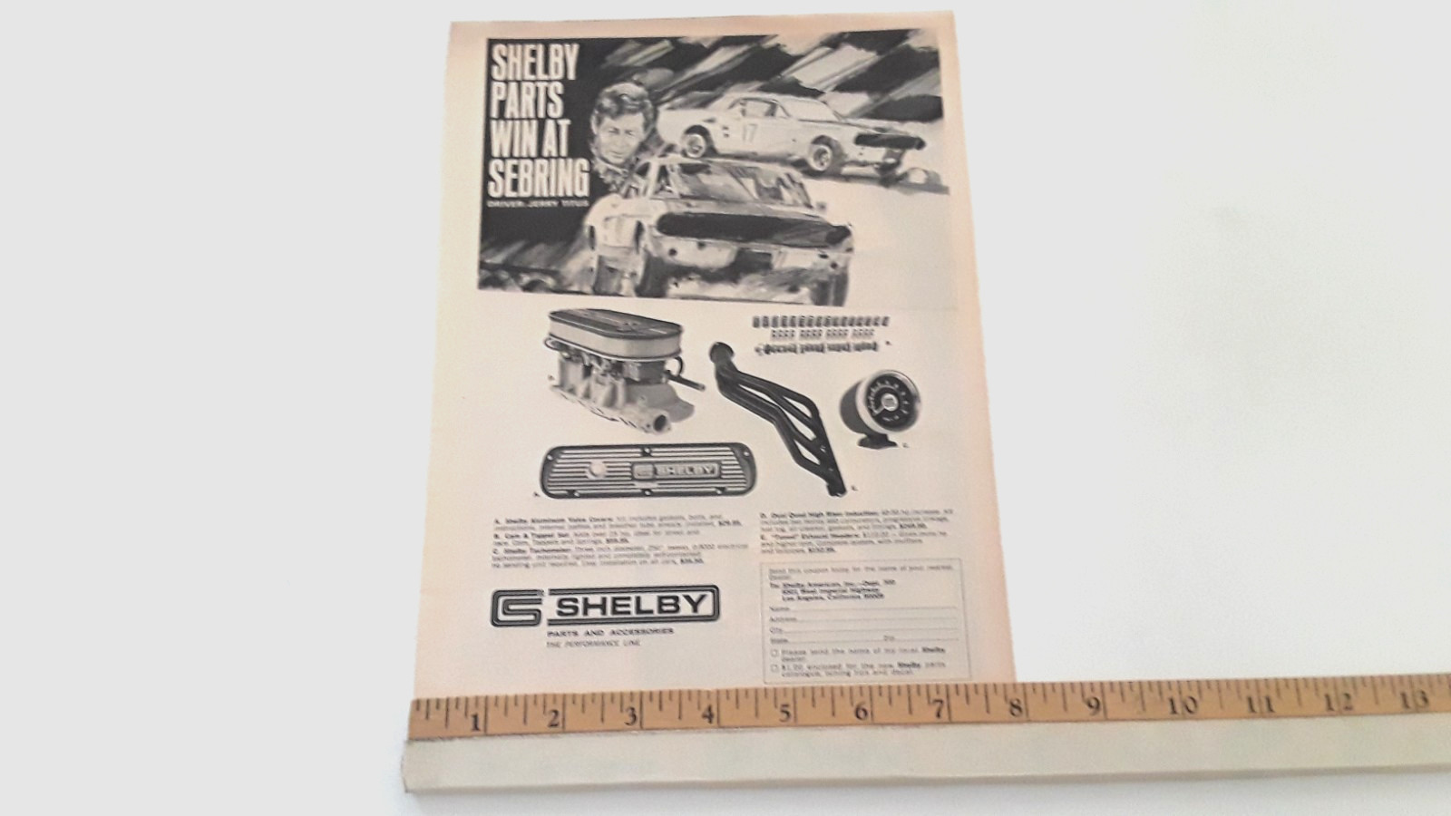 SHELBY PARTS AND ACCESSORIES - ORIGINAL 1967 AD