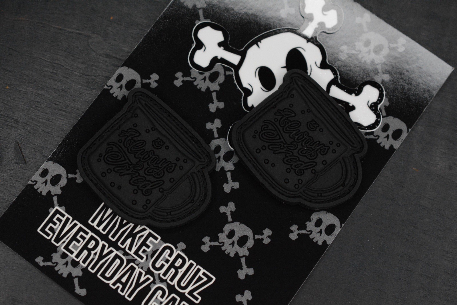 RARE++ INKY EDC x Myke Cruz - Always Tired Black/ Black Coffee Patch Set