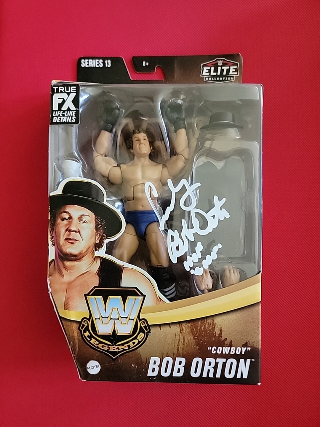 Ace Cowboy Bob Orton Signed Wwe Elite Legends Figure Autograph Auto Toy Card HOF