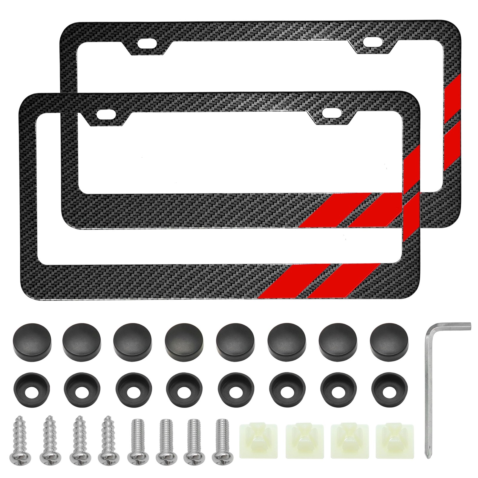 2PCS Aluminum License Plate Frame for Dodge Accessories, License Plate Cover ...
