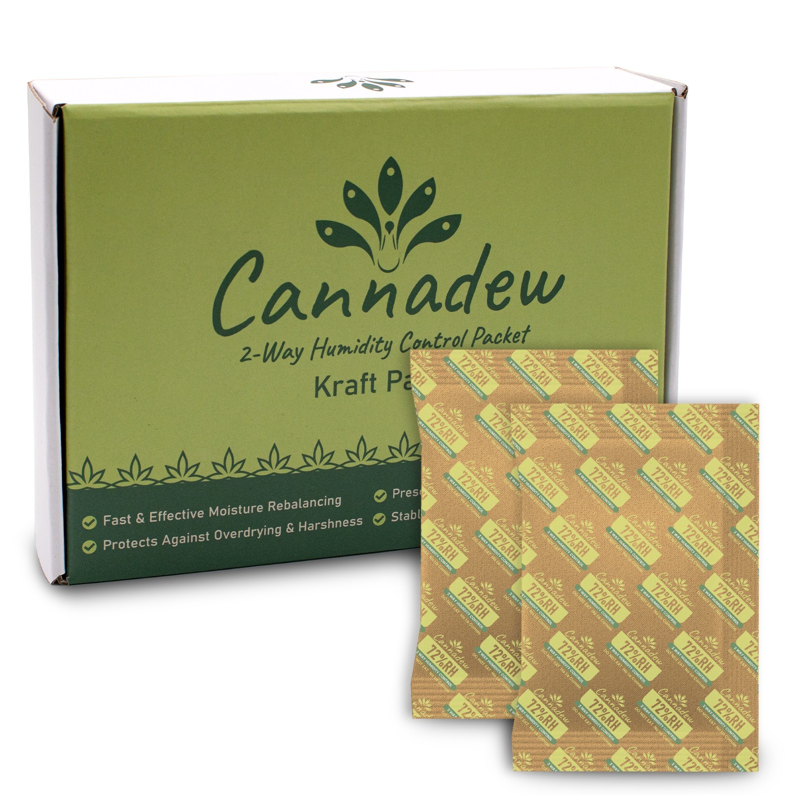 72% RH 60Gram (5 Pack) Kraft Paper Two-Way Humidity Control Packets