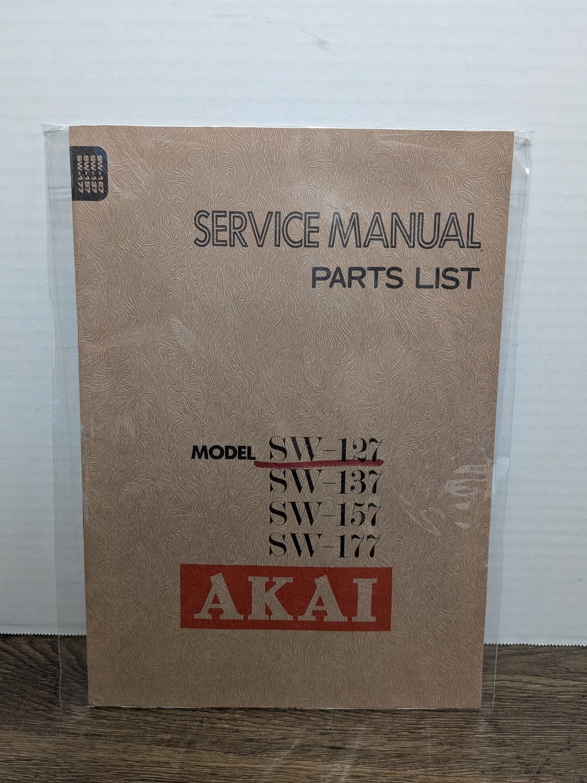 AKAI Model SW-127 137 157 177 Speaker System  Service Manual Parts List Original