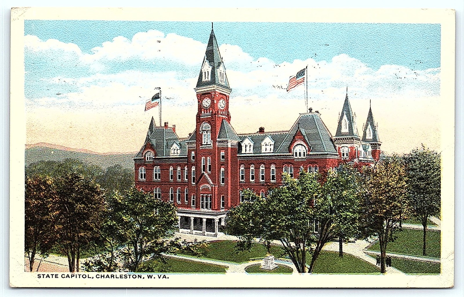 1911 Charleston WV State Capitol building postcard