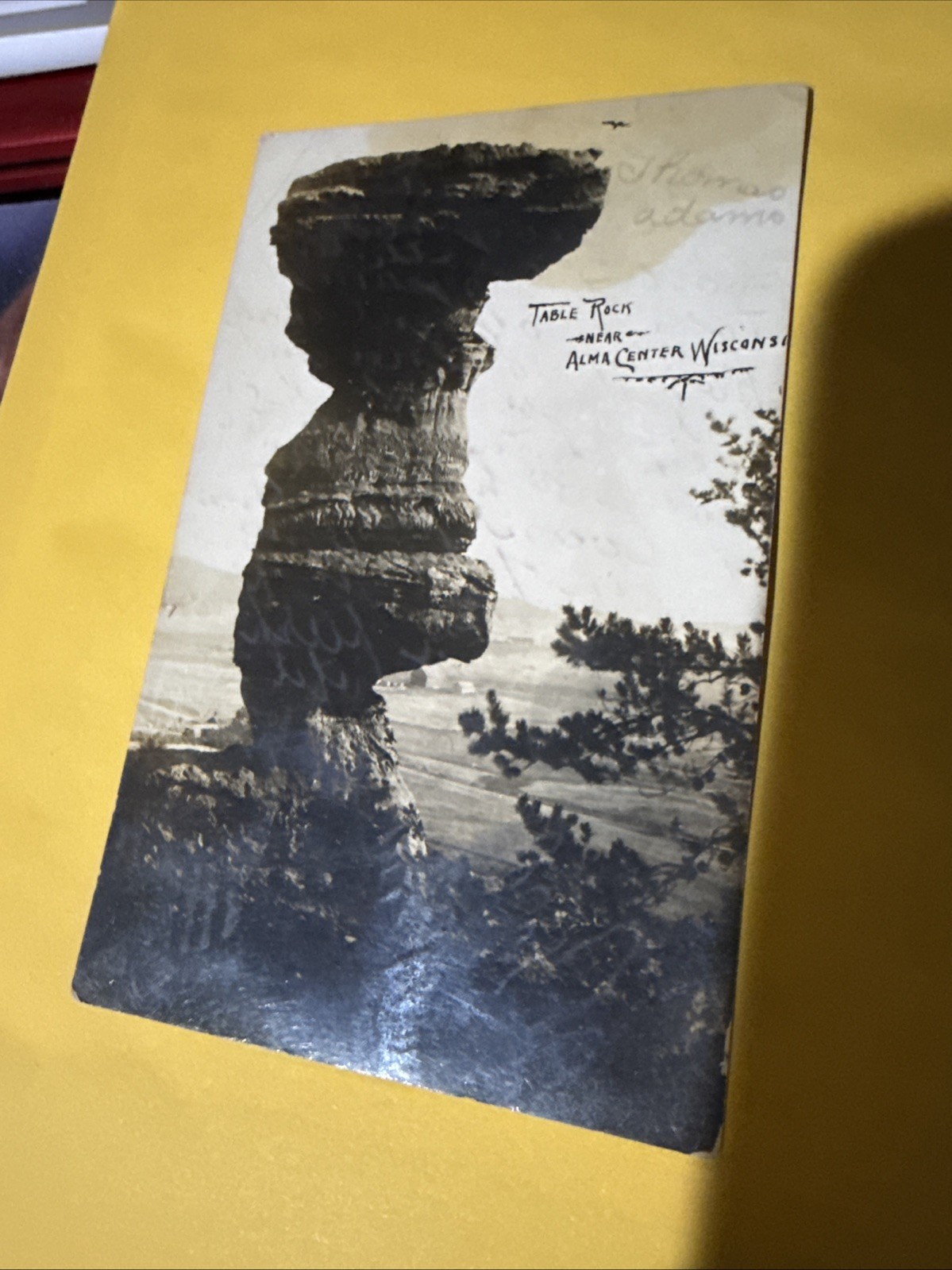 RPPC Alma Center Wisconsin Table Rock 1913 real photo postcard