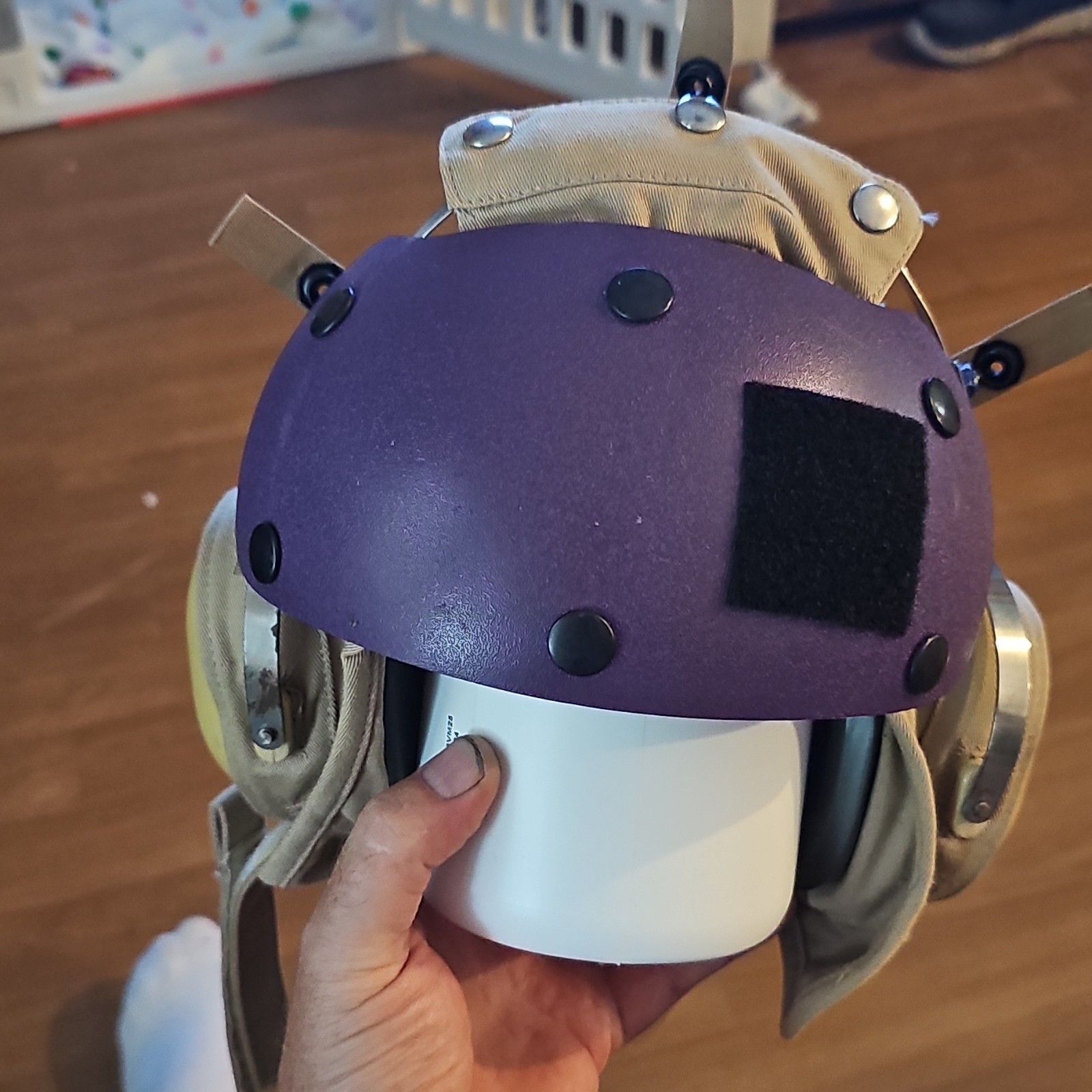 us Navy purple Flight Deck Crewman\'s Impact Resistant Helmet Cranial Size 7  1/2