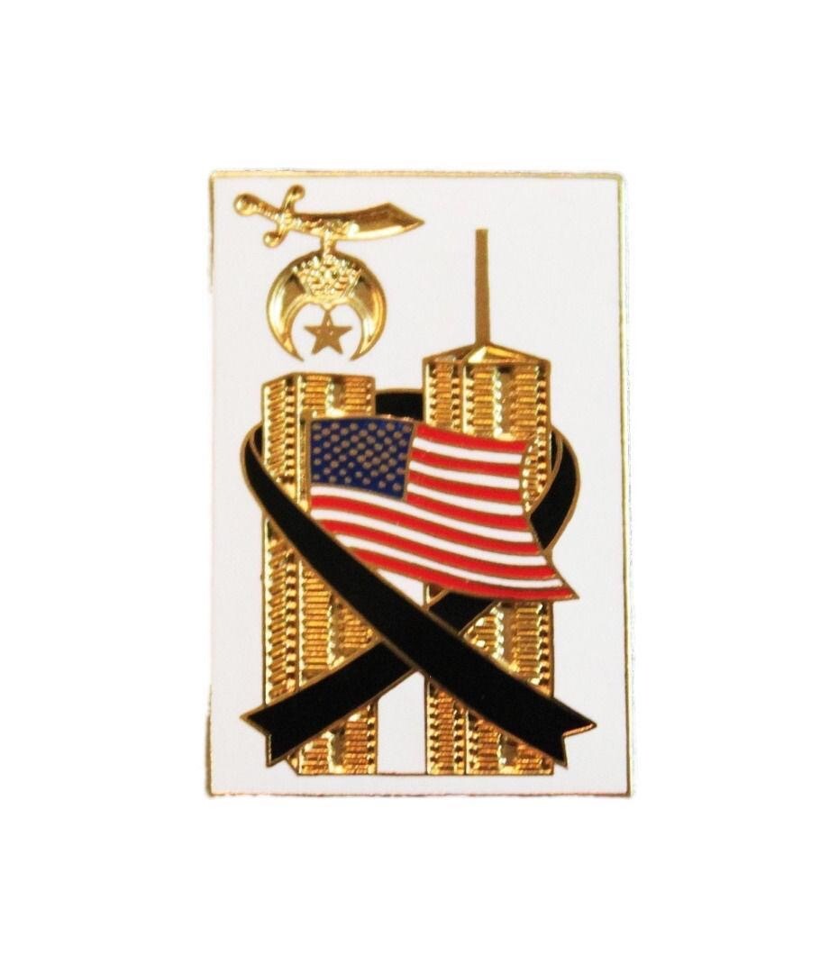 Shriners Masonic 9-11  U.S. American Flag Memorial Lapel Pin
