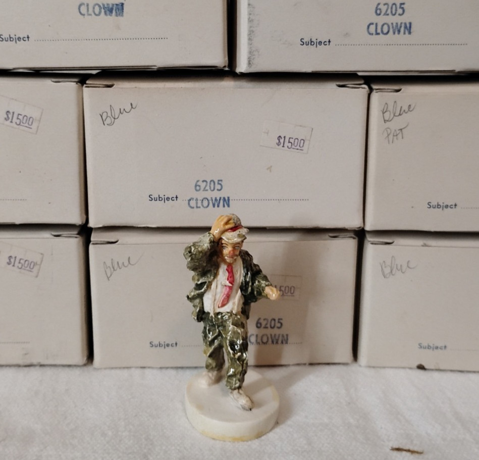 Lot of 8 -  Sebastian Miniatures Clown Figurines Lot #6205  PW Baston W/Boxes
