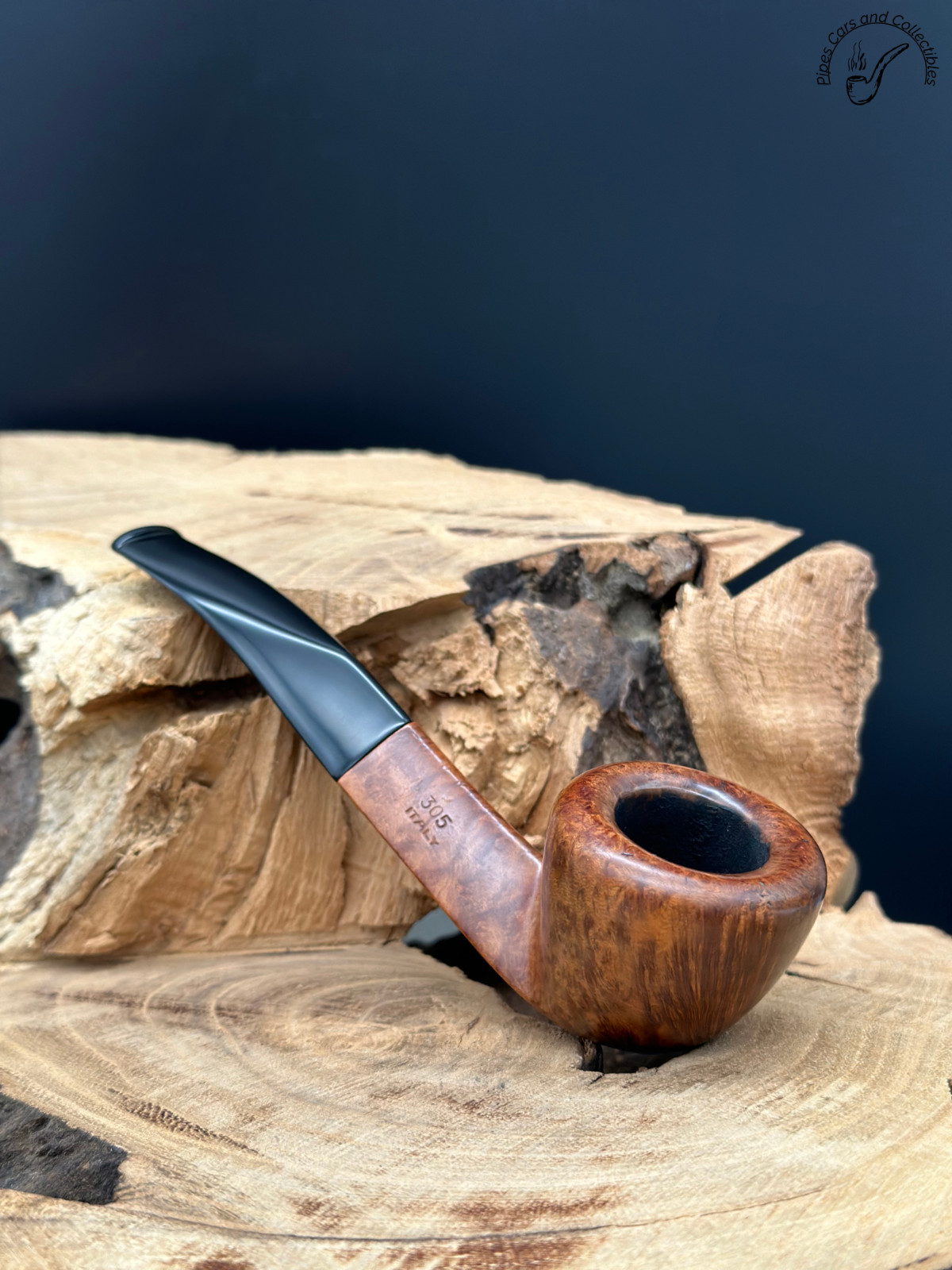 La Savinelli Giubileo D'oro Straight Grain Fiammata 305 Smooth Smoking Pipe
