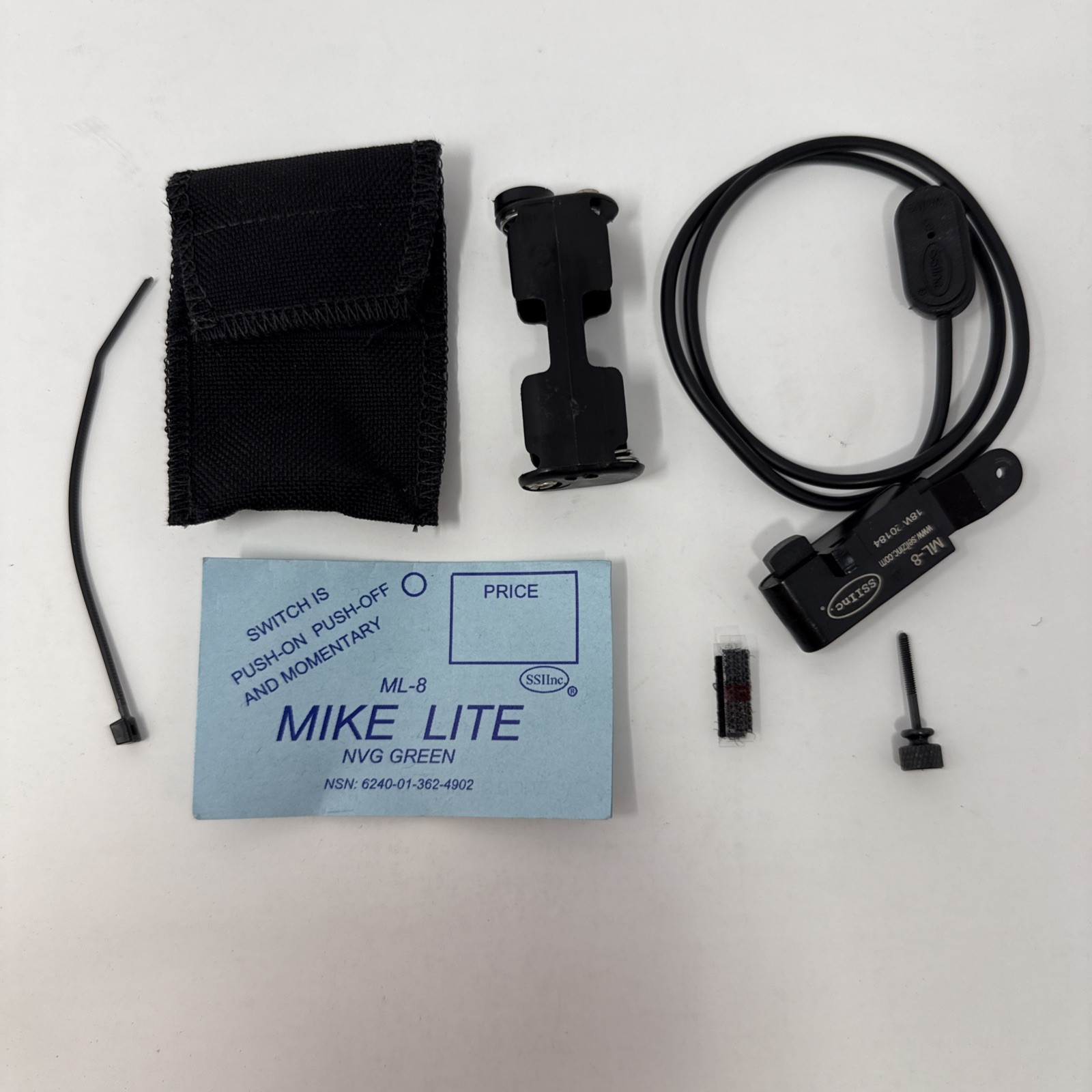 ML-8 Mike Lite NVG Green Lip Light SSIInc Military Pilot Helmet Tested Working