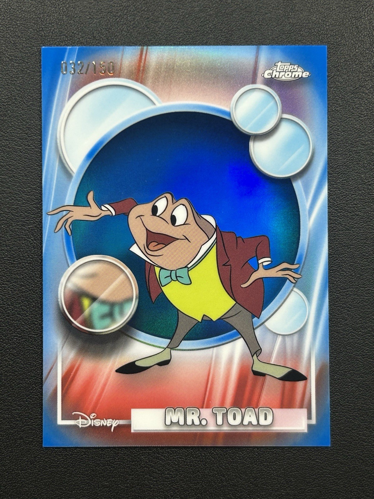 2026 Topps Chrome Disney Mr. Toad #3 True Blue Refractor Parallel /150