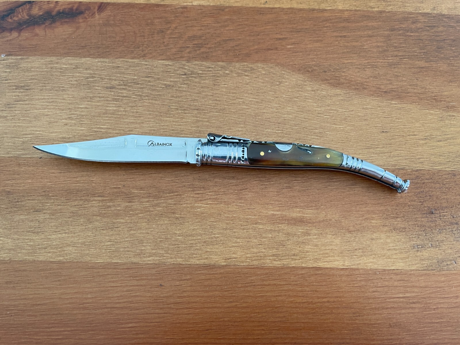 3.34” Spanish Navaja Serrana Folding Pocket Knife Bullhorn Handle - US Seller