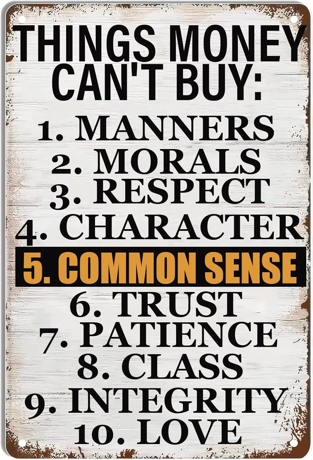 Things Money Can't Buy Retro Tin Metal Signs Home Décor 8x12 Poster Painting Vin