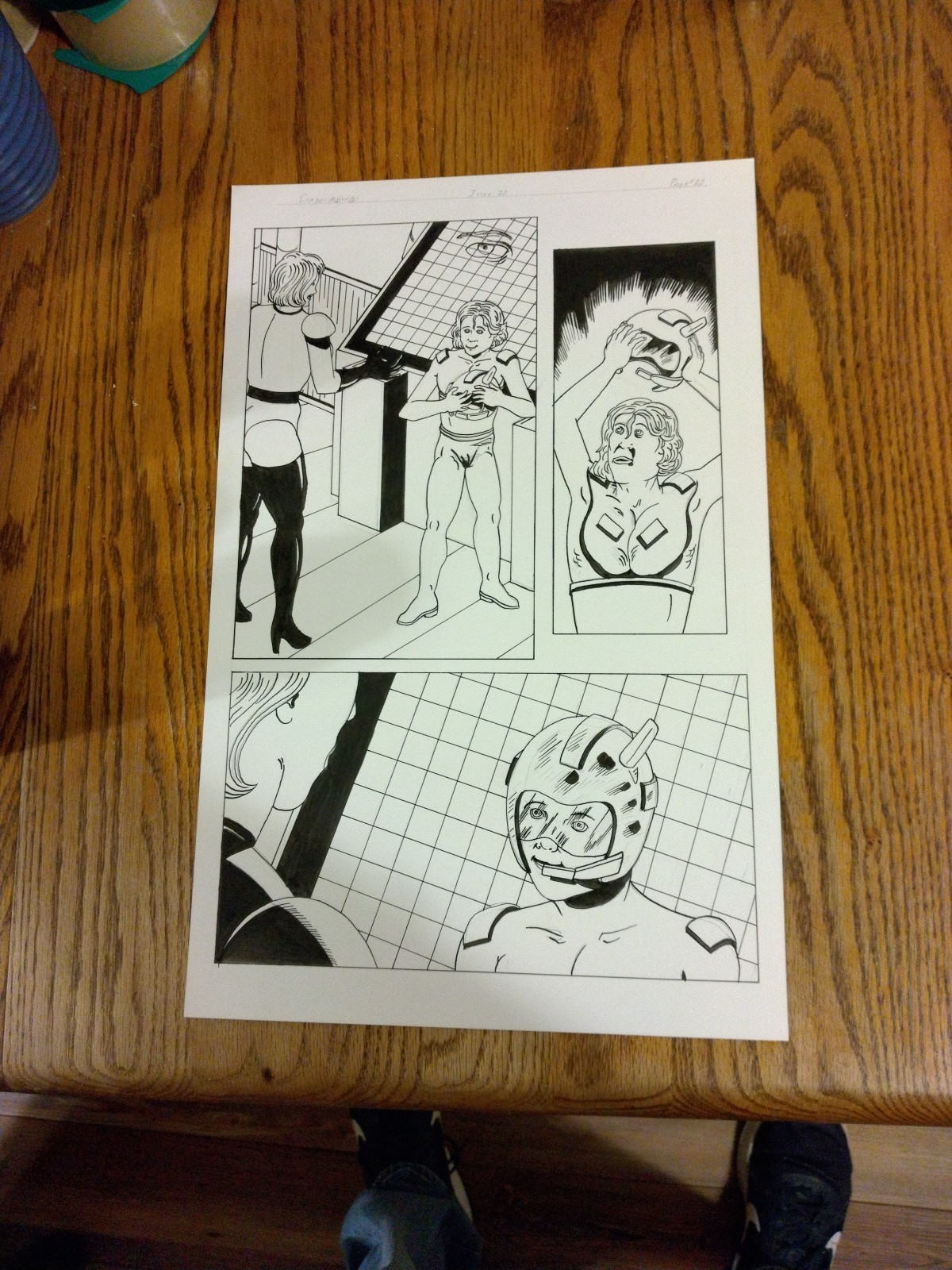 Compu-M.E.C.H. Original Comic Book Artwork Issue #28 Page #28 By Theodore Riddle