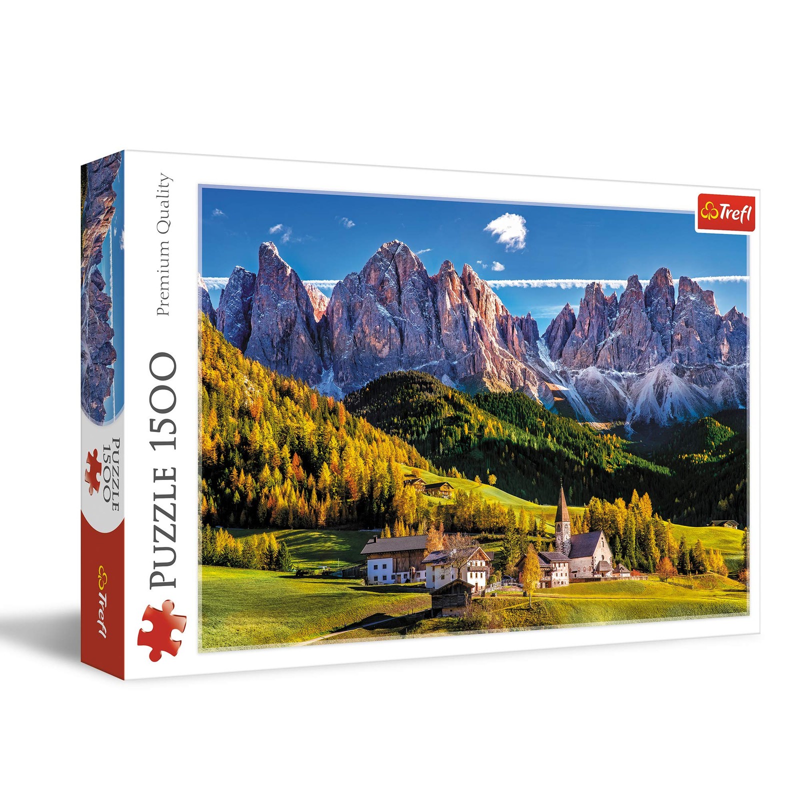 Trefl Val Di Funes Valley Dolomites Italy 1500 Piece Jigsaw Puzzle Red 33X23 Trefl Val Di Funes Valley Dolomites Italy 1500 Piece Jigsaw Puzzle Red 33X23