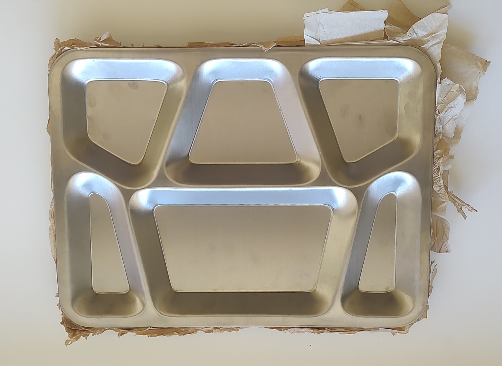 Metal Cafeteria Food Tray School Military Hospital Kid Lunch Tray -New Old Stock