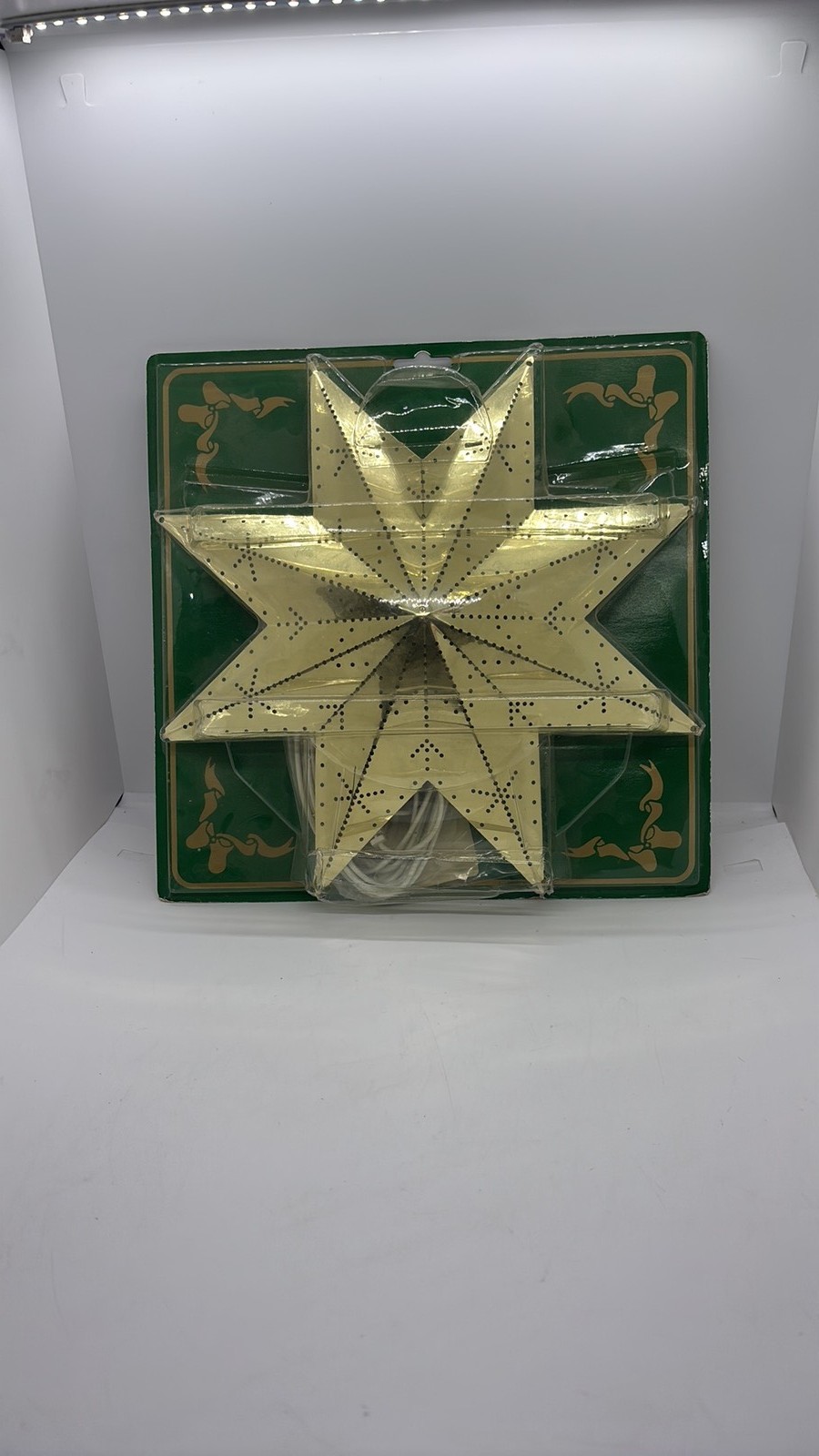 Vintage Lillian Vernon Brass Moravian Star Light - Made in Sweden