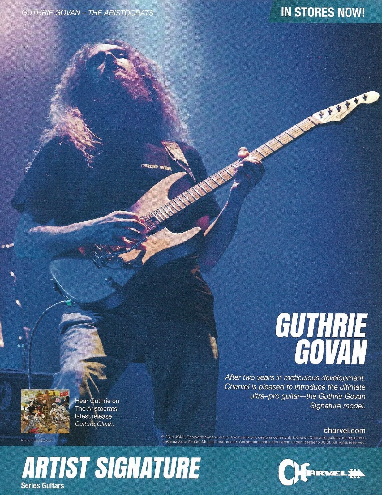 The Aristocrats Guthrie Govan Signature Charvel Guitar 2014 advertisement print