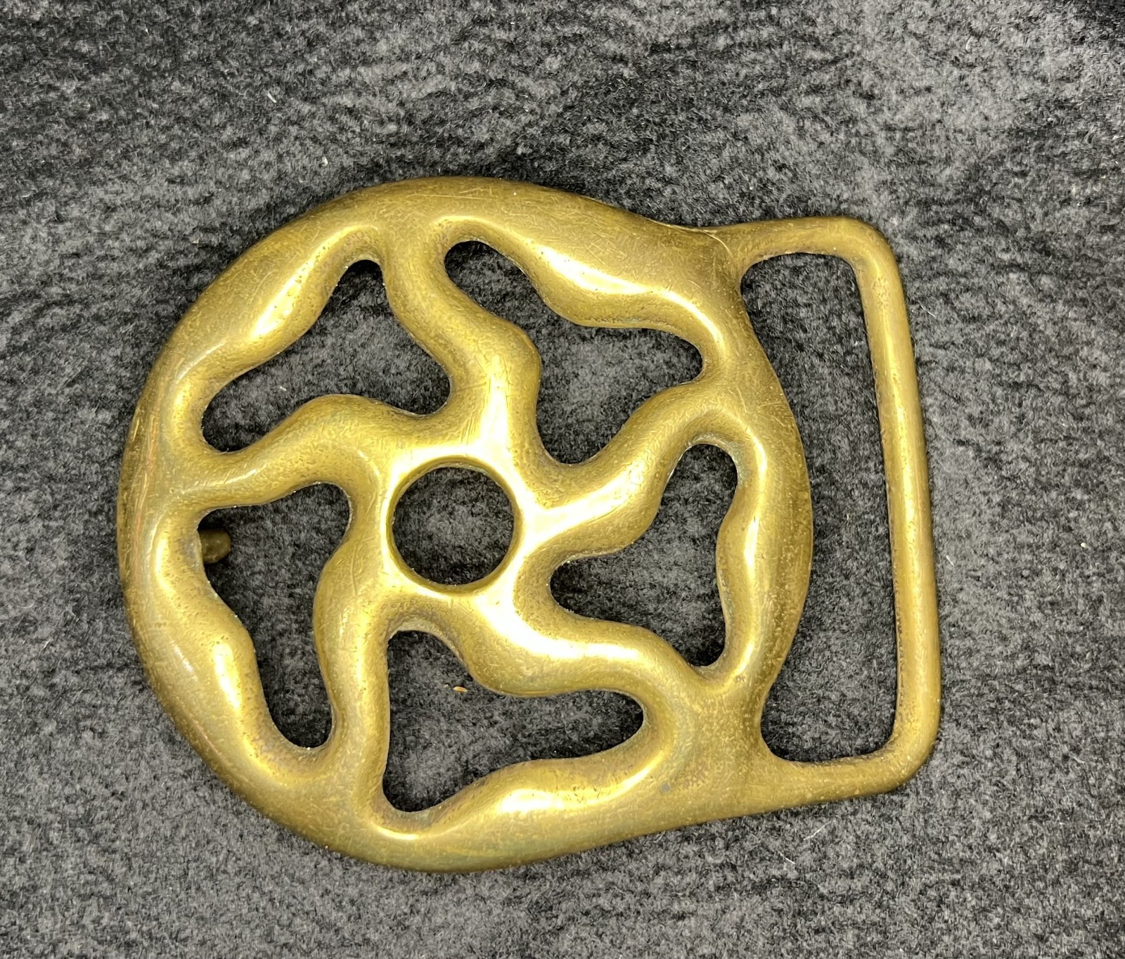 Solid Brass Vintage Belt Buckle by Duncan Laurie 1970s