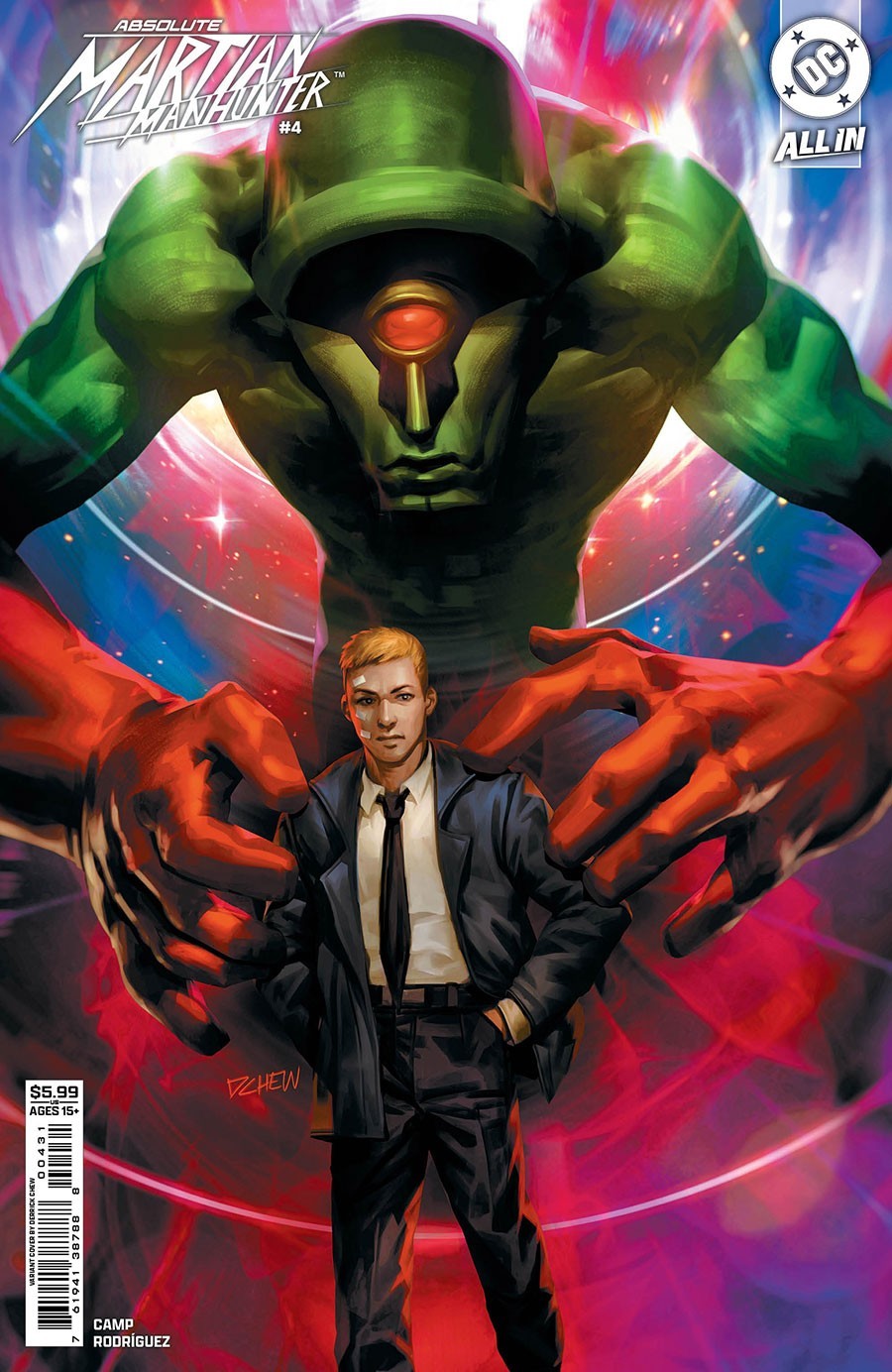🟢🔥 ABSOLUTE MARTIAN MANHUNTER #4 DERRICK CHEW CARD STOCK VARIANT FIRST PRINT
