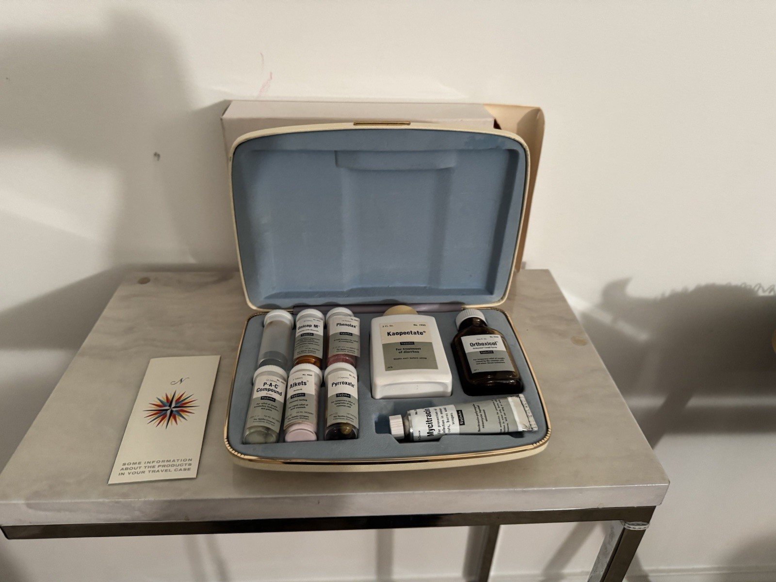 Vintage Upjohn Doctor’s Travel Medical Kit – Pharma Sample Case w/ Og Packaging