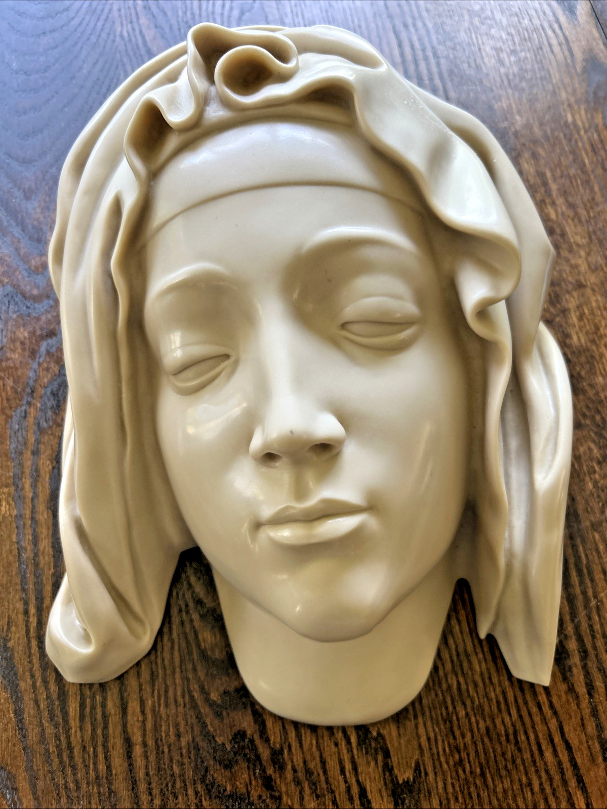 VTG.1982 Vatican's Dept. Of Scientific Research Museums Cast Marble Virgin Mary