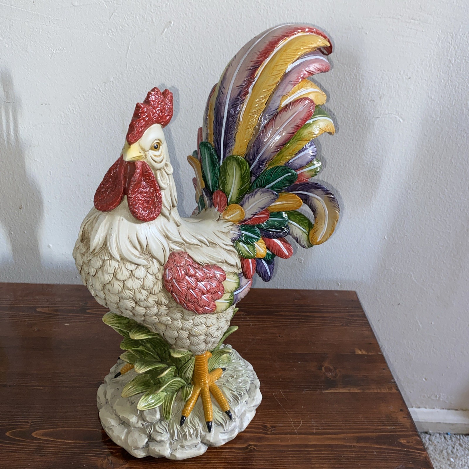 Vintage A Touch Of Class Resin Rooster, 14”
