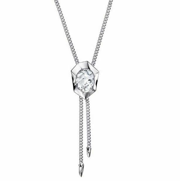 NIB $169 Atelier Swarovski Jean Paul Gaultier Reverse Tie Necklace #5226173