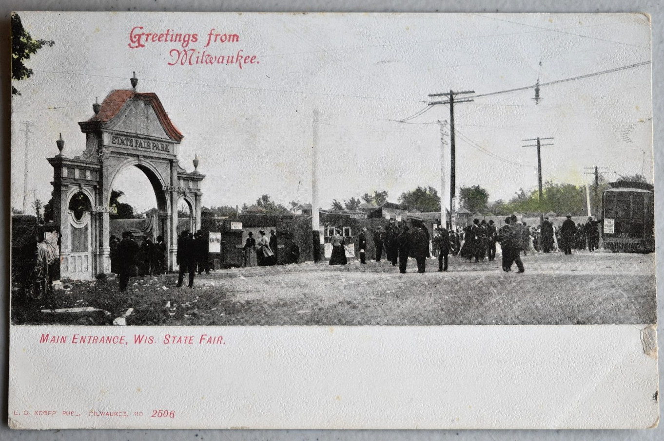 Main Entrance Wisconsin State Fair Milwaukee Circa 1908 Vintage WI Postcard