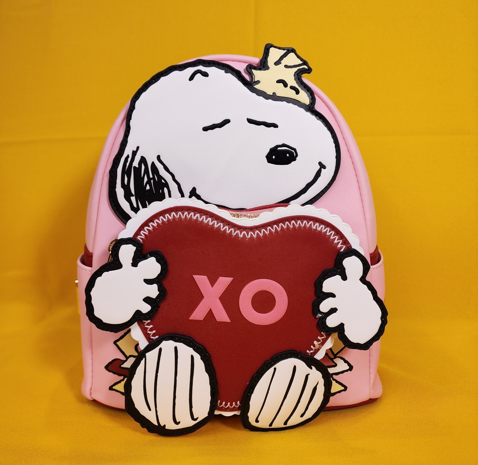 Loungefly Peanuts Snoopy & Woodstock Valentine\'s Day Heart Letter Mini Backpack