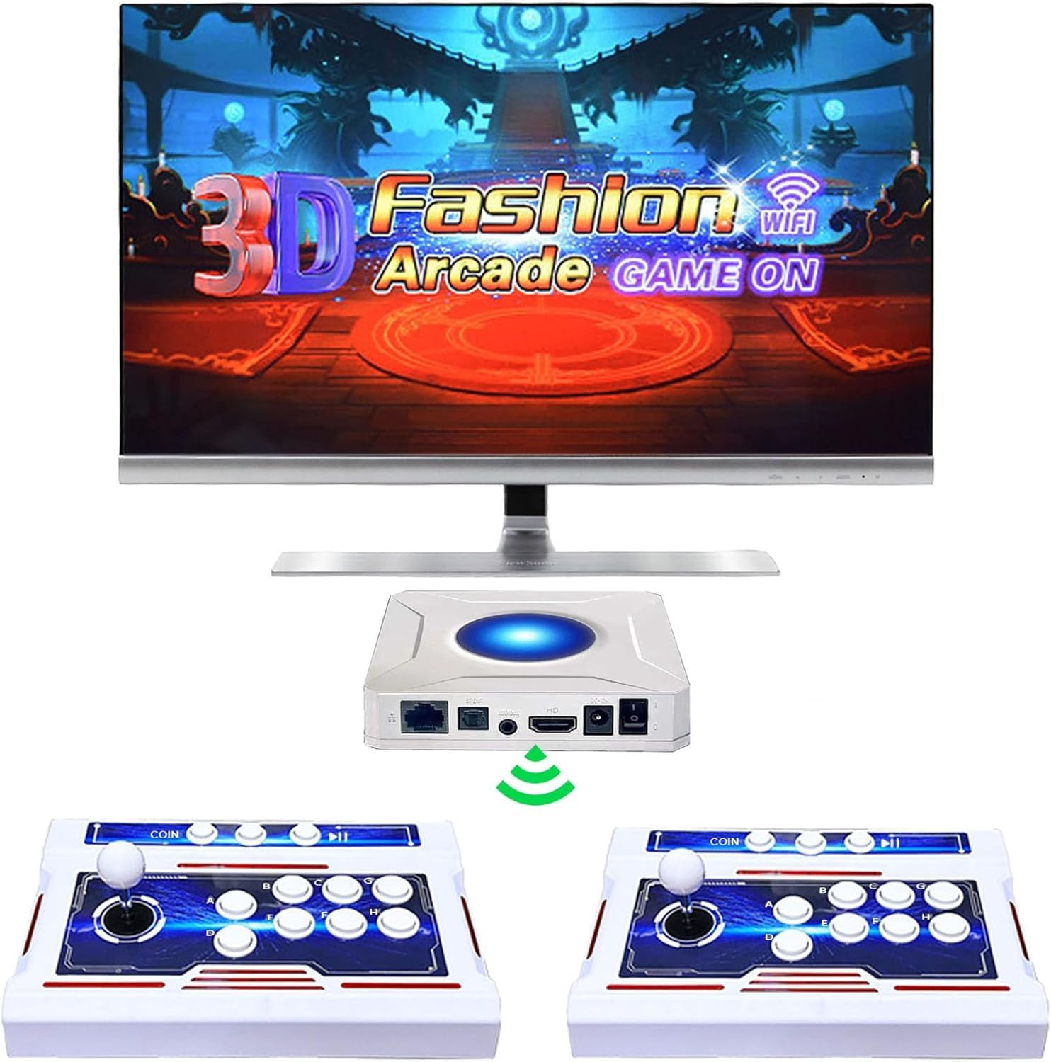 [39800 Games in 1] Pandora Box 3D Arcade Game Machine, Double Wireless Joystick