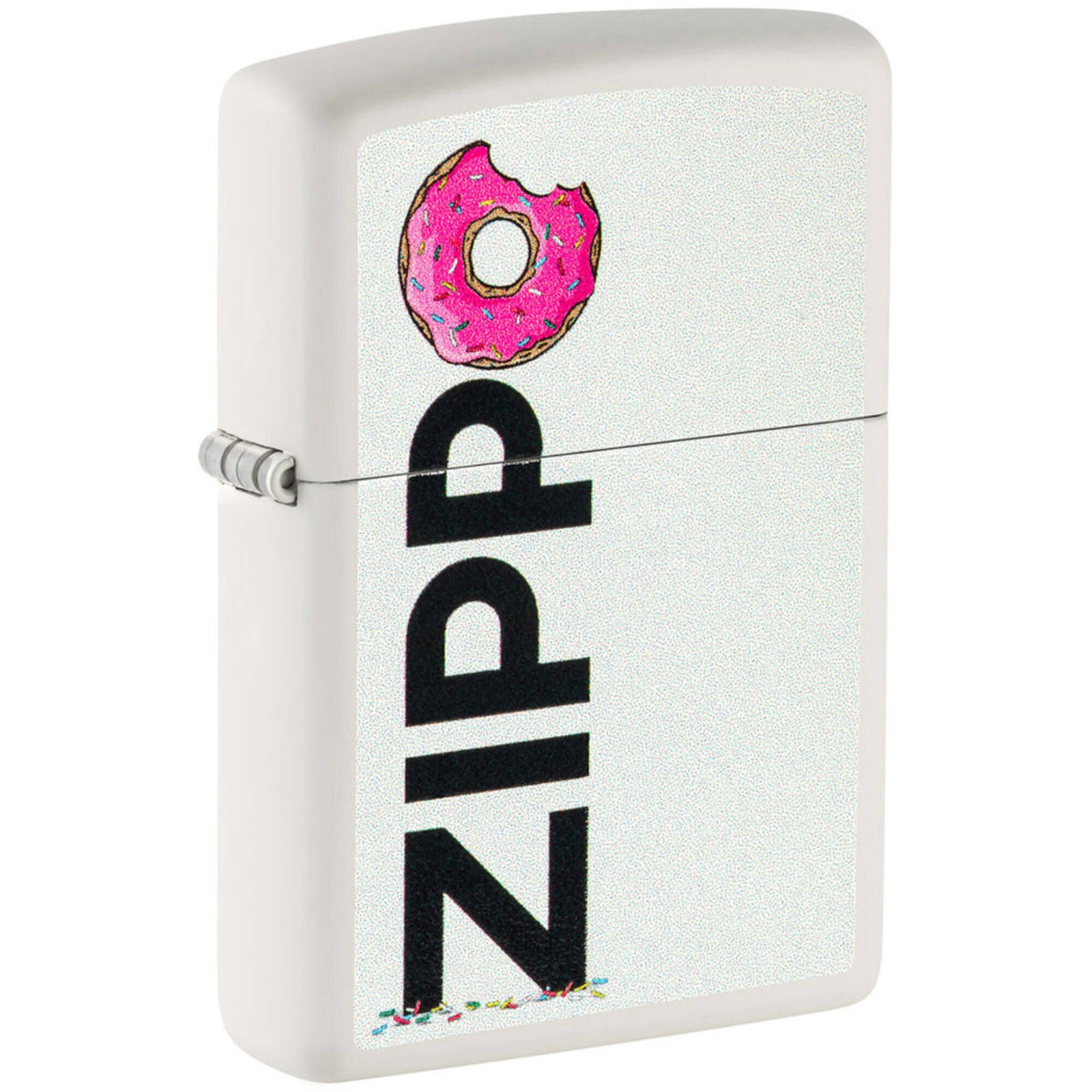 Zippo Windproof Pocket Lighter Frosted Zippo Design White Matte Finish 46240