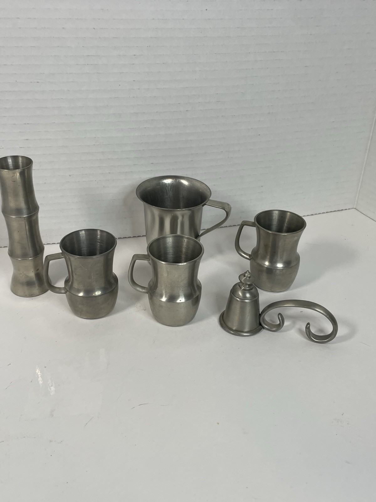 Vintage Towle Newburyport Pewter 8005 6 Pieces 1970 Mug Snuffer Flower Vase