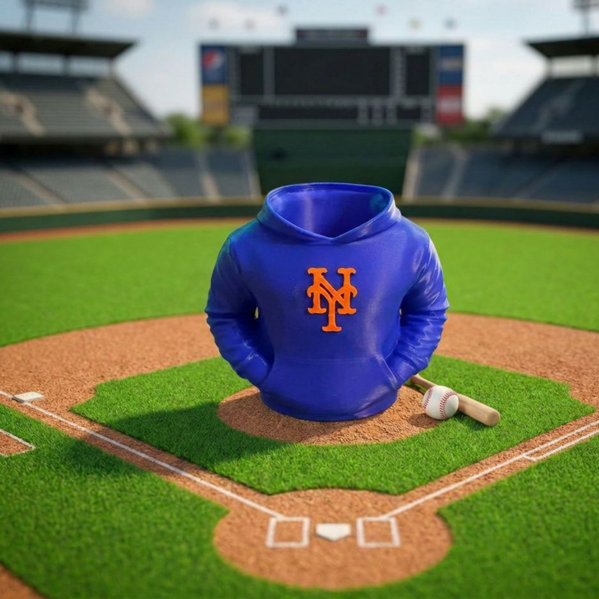 New York Mets Baseball Sweatshirt Pen Holder, Mets MLB New York Mets Baseball Sweatshirt Pen Holder, Mets MLB