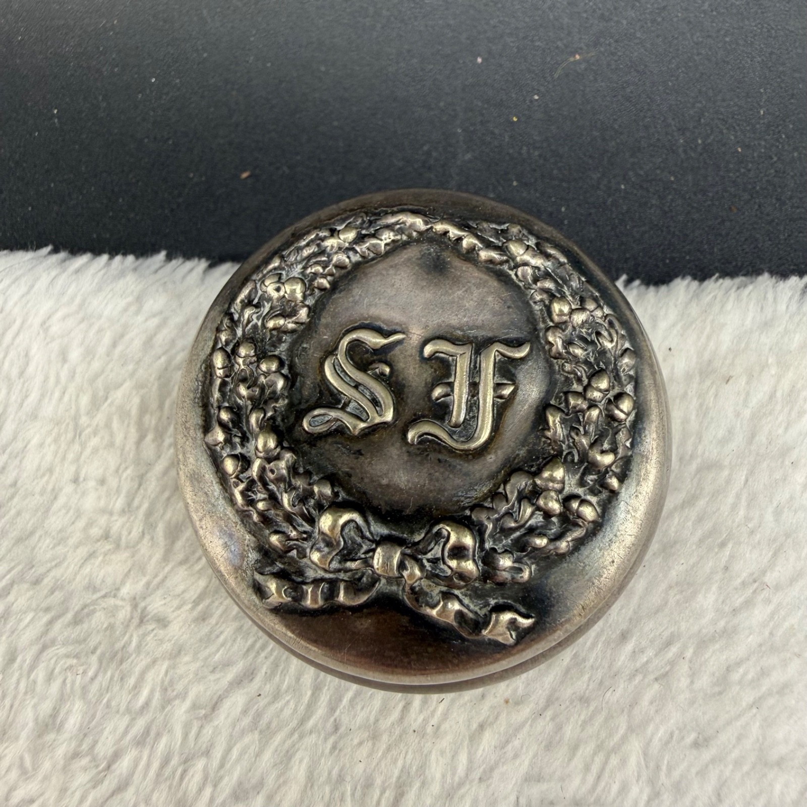 Vintage Reed & Barton Trinket Box Silver Hotel St Francis SF Engraved Small