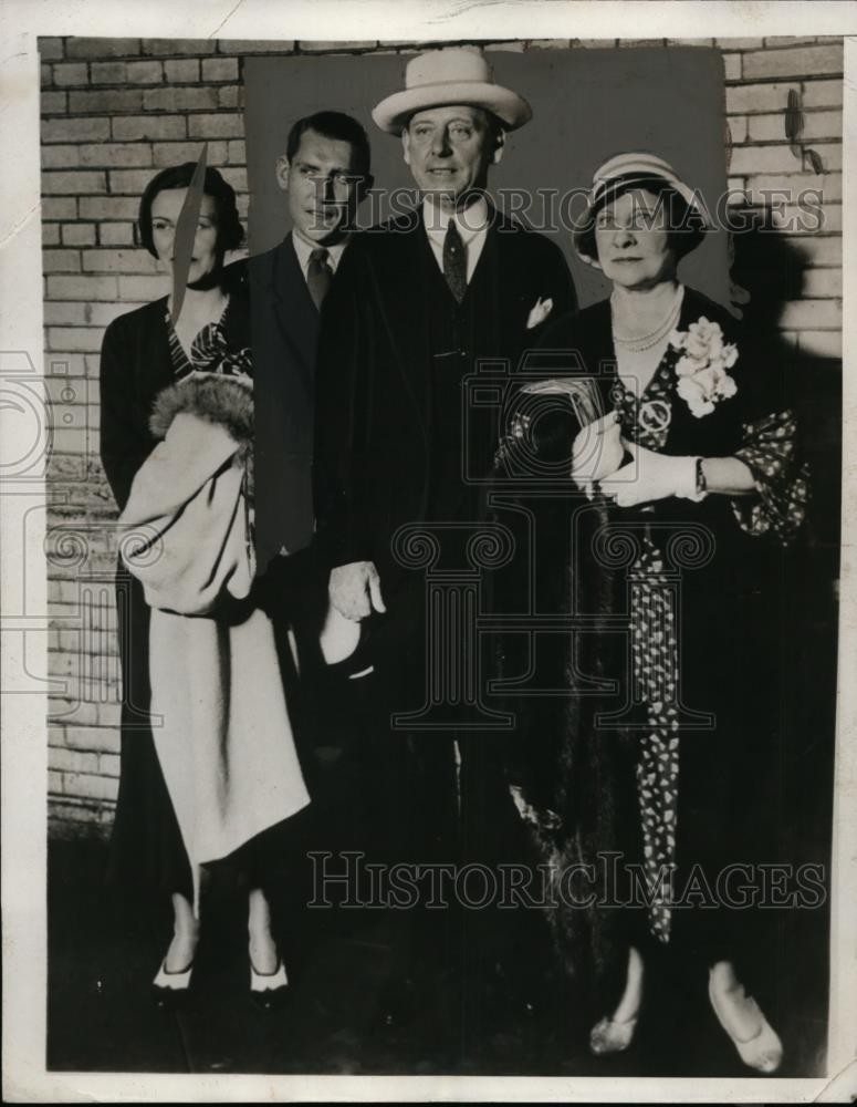1932 Press Photo Mayor Frank Hague & Katherine Jordan at Democratic Convention