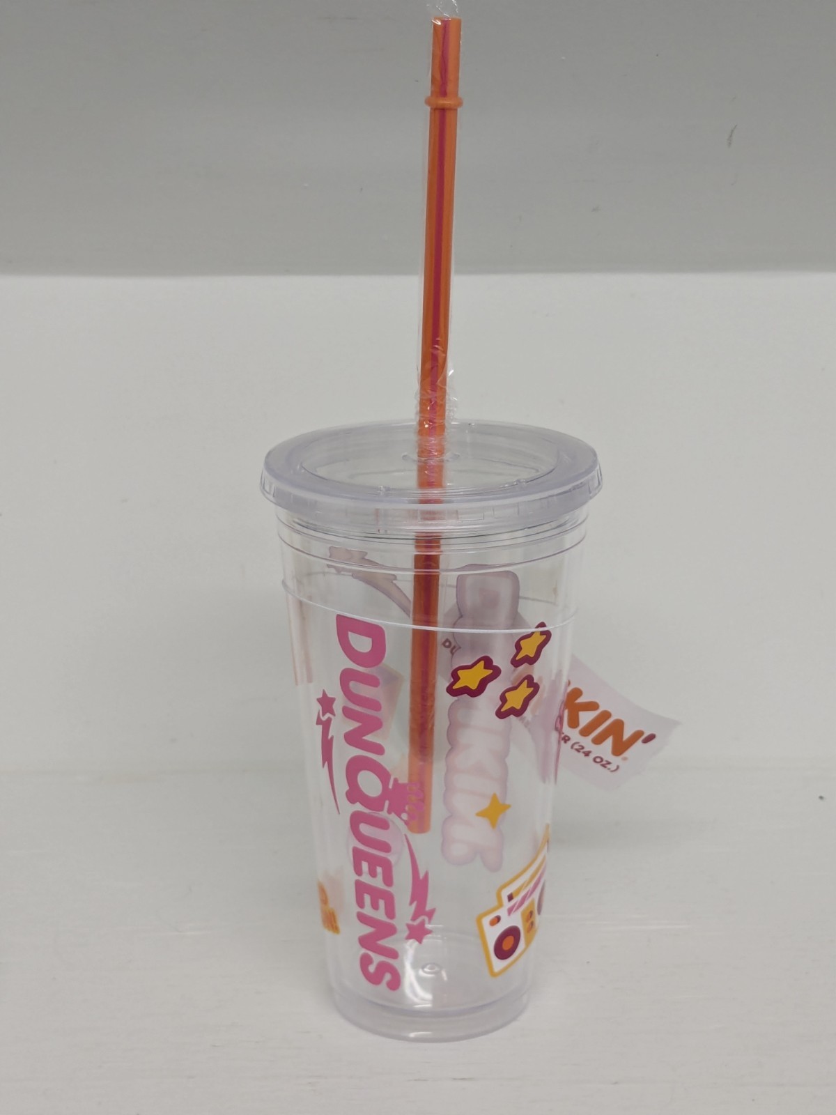 Dunkin DunQueens 24oz Clear Tumbler 2025 Limited Edition Super Clean Dunkin DunQueens 24oz Clear Tumbler 2025 Limited Edition Super Clean