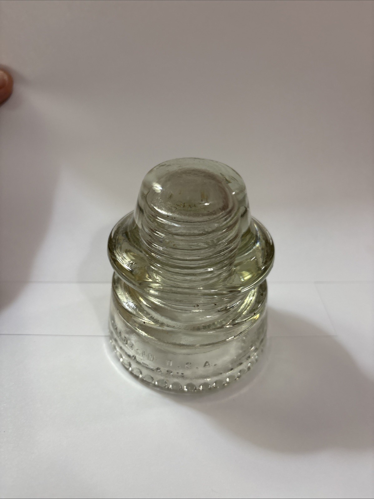 VINTAGE HEMINGRAY 19 CLEAR INSULATOR 4\