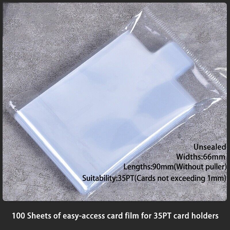 100‑Pack HD Transparent Scratch‑Resistant Card Protective Film 100‑Pack HD Transparent Scratch‑Resistant Card Protective Film