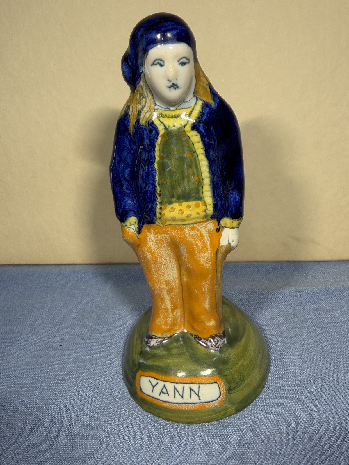 VINTAGE MAN FIGURINE BY HENRIOT QUIMPER -\