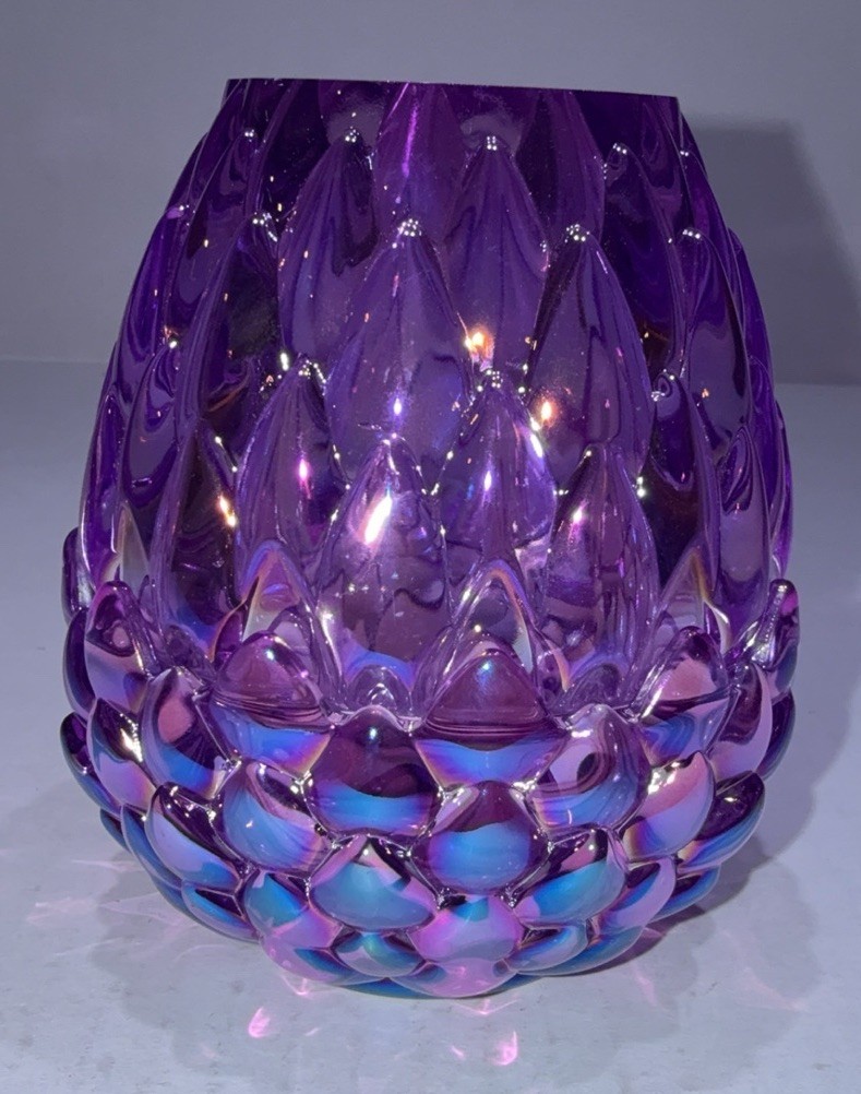 Olsen Glass Dragon Egg Fairy Lamp Purple Carnival “Magic Element”