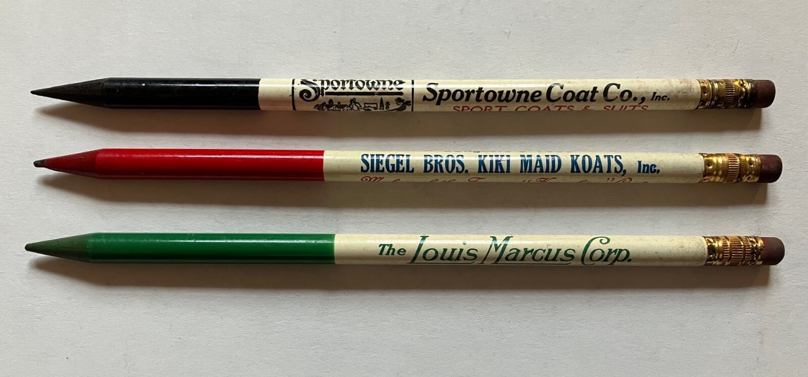 Vtg 1930's-40's Clothing Suits Sport Coats 7th Ave NY Advertising Pencils NYC 3