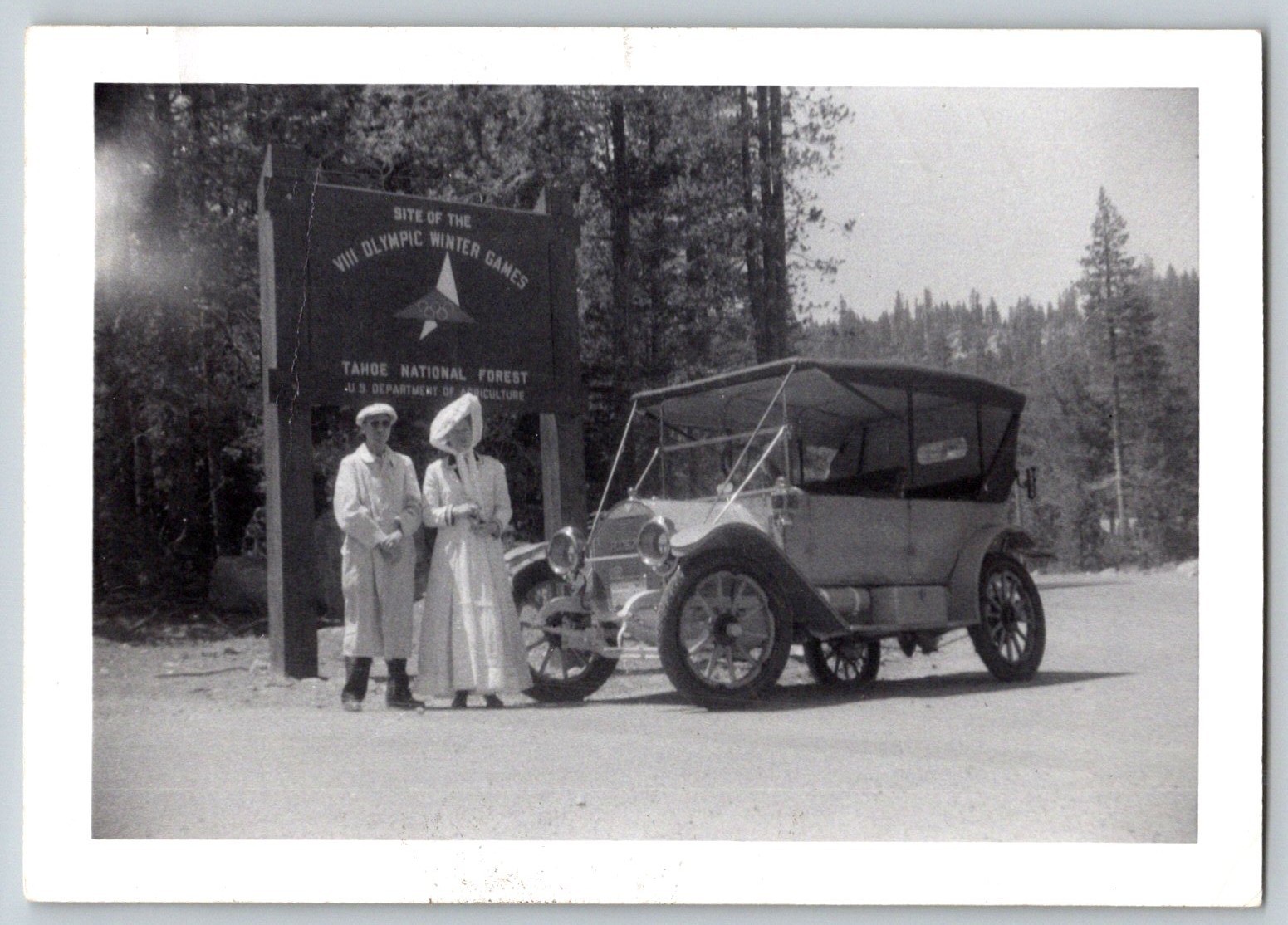1960 Squaw Valley 1912 Hudson Antique Car Photo VIII Winter Olympic Sign Tahoe 1960 Squaw Valley 1912 Hudson Antique Car Photo VIII Winter Olympic Sign Tahoe